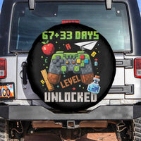 67 33 100 Days Level Unlocked Spare Tire Cover Gaming 100th Day of School Boys Kid