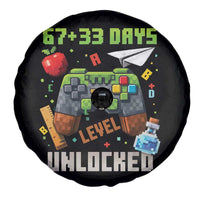 67 33 100 Days Level Unlocked Spare Tire Cover Gaming 100th Day of School Boys Kid