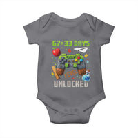 67 33 100 Days Level Unlocked Baby Onesie Gaming 100th Day of School Boys Kid
