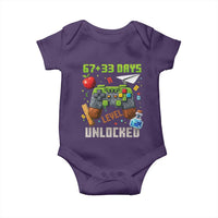 67 33 100 Days Level Unlocked Baby Onesie Gaming 100th Day of School Boys Kid
