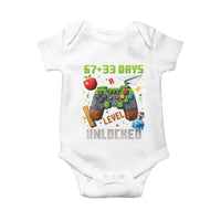 67 33 100 Days Level Unlocked Baby Onesie Gaming 100th Day of School Boys Kid