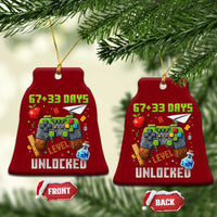 67 33 100 Days Level Unlocked Ceramic Ornament Gaming 100th Day of School Boys Kid