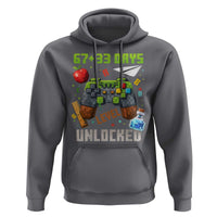 67 33 100 Days Level Unlocked Hoodie Gaming 100th Day of School Boys Kid