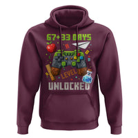 67 33 100 Days Level Unlocked Hoodie Gaming 100th Day of School Boys Kid