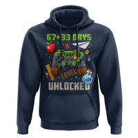 67 33 100 Days Level Unlocked Hoodie Gaming 100th Day of School Boys Kid