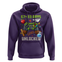 67 33 100 Days Level Unlocked Hoodie Gaming 100th Day of School Boys Kid