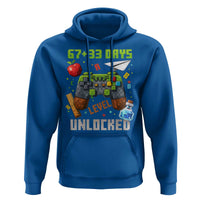 67 33 100 Days Level Unlocked Hoodie Gaming 100th Day of School Boys Kid