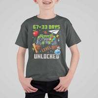 67 33 100 Days Level Unlocked T Shirt For Kid Gaming 100th Day of School Boys Kid