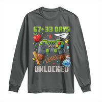 67 33 100 Days Level Unlocked Long Sleeve Shirt Gaming 100th Day of School Boys Kid
