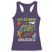 67 33 100 Days Level Unlocked Racerback Tank Top Gaming 100th Day of School Boys Kid