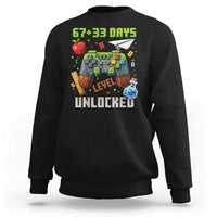 67 33 100 Days Level Unlocked Sweatshirt Gaming 100th Day of School Boys Kid