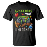 67 33 100 Days Level Unlocked T Shirt Gaming 100th Day of School Boys Kid
