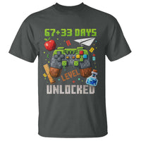 67 33 100 Days Level Unlocked T Shirt Gaming 100th Day of School Boys Kid