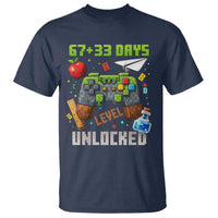 67 33 100 Days Level Unlocked T Shirt Gaming 100th Day of School Boys Kid