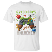 67 33 100 Days Level Unlocked T Shirt Gaming 100th Day of School Boys Kid