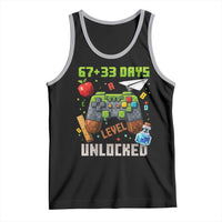67 33 100 Days Level Unlocked Tank Top Gaming 100th Day of School Boys Kid