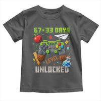 67 33 100 Days Level Unlocked Toddler T Shirt Gaming 100th Day of School Boys Kid