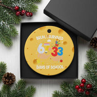 Bruh I Survived 67 33 100 Days of School Ceramic Ornament Six Seven Teachers Kids