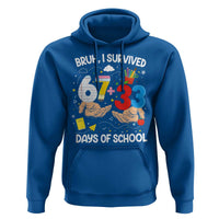 Bruh I Survived 67 33 100 Days of School Hoodie Six Seven Teachers Kids