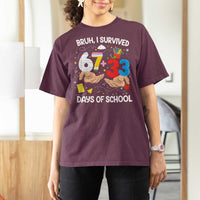 Bruh I Survived 67 33 100 Days of School T Shirt For Women Six Seven Teachers Kids
