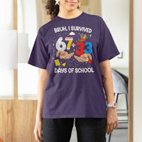 Bruh I Survived 67 33 100 Days of School T Shirt For Women Six Seven Teachers Kids
