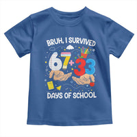Bruh I Survived 67 33 100 Days of School Toddler T Shirt Six Seven Teachers Kids