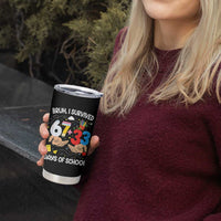 Bruh I Survived 67 33 100 Days of School Tumbler Cup Six Seven Teachers Kids