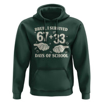 Bruh I Survived 100 Days of School Hoodie 67 33 Six Seven Hands Meme Funny Gen Alpha