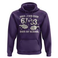 Bruh I Survived 100 Days of School Hoodie 67 33 Six Seven Hands Meme Funny Gen Alpha