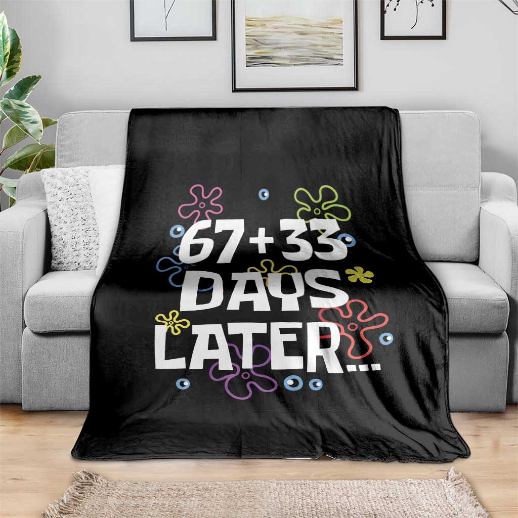 67 33 One Hundred Days Later Throw Blanket Funny 100th Day of School Flowers