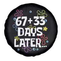 67 33 One Hundred Days Later Spare Tire Cover Funny 100th Day of School Flowers