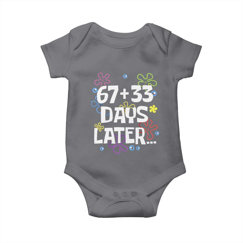 67 33 One Hundred Days Later Baby Onesie Funny 100th Day of School Flowers