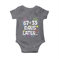 67 33 One Hundred Days Later Baby Onesie Funny 100th Day of School Flowers
