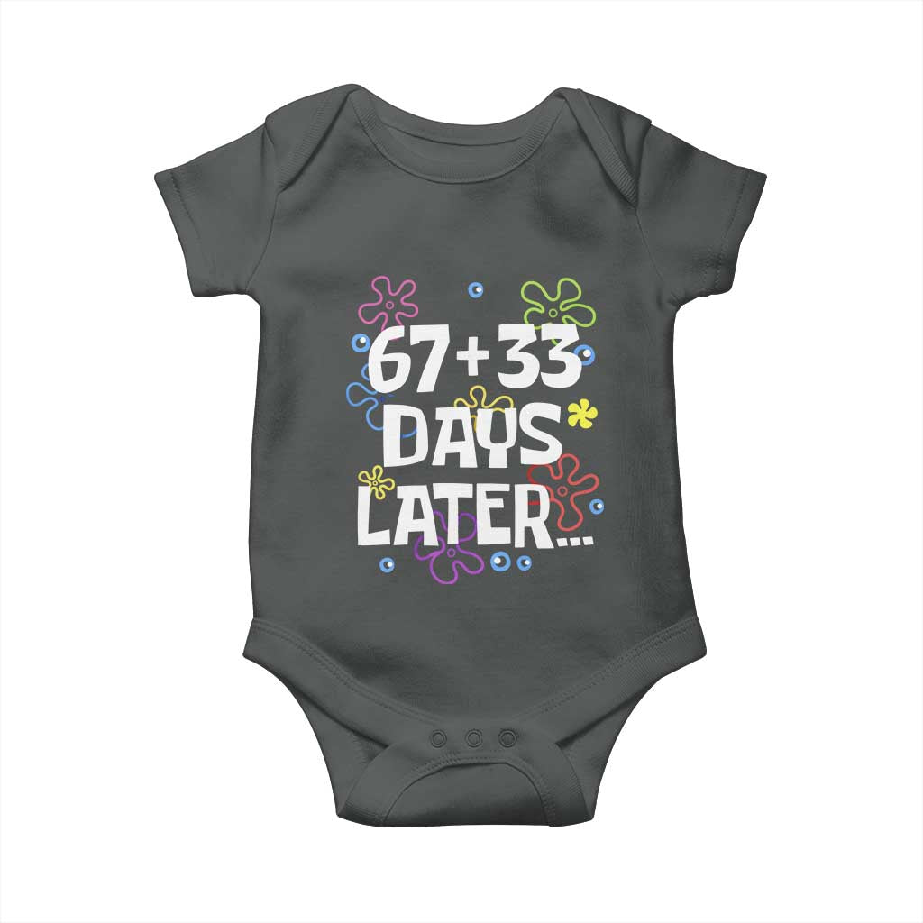 67 33 One Hundred Days Later Baby Onesie Funny 100th Day of School Flowers