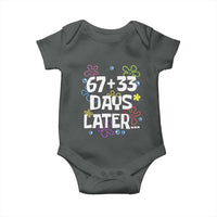 67 33 One Hundred Days Later Baby Onesie Funny 100th Day of School Flowers