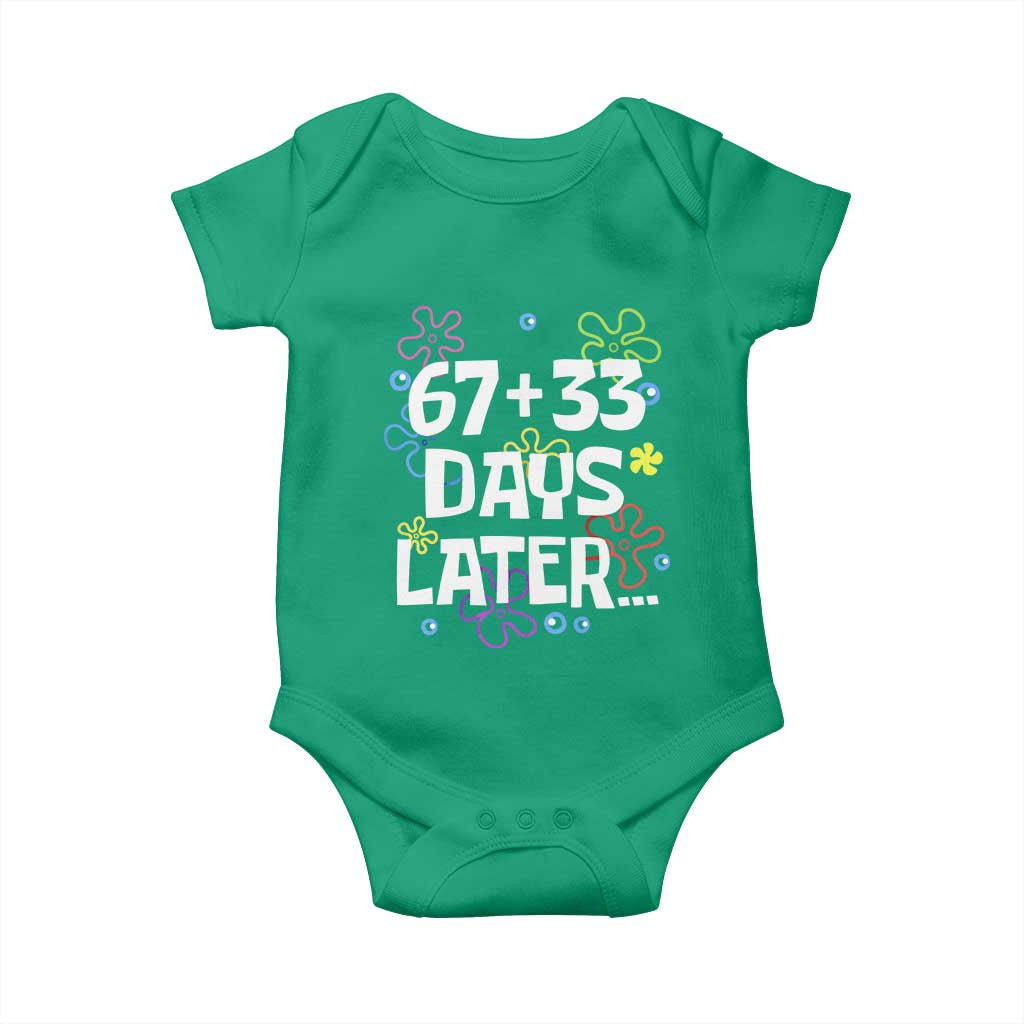 67 33 One Hundred Days Later Baby Onesie Funny 100th Day of School Flowers