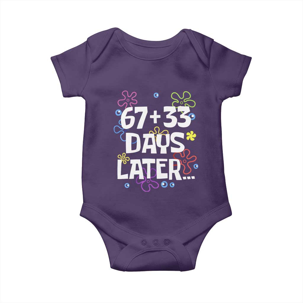 67 33 One Hundred Days Later Baby Onesie Funny 100th Day of School Flowers
