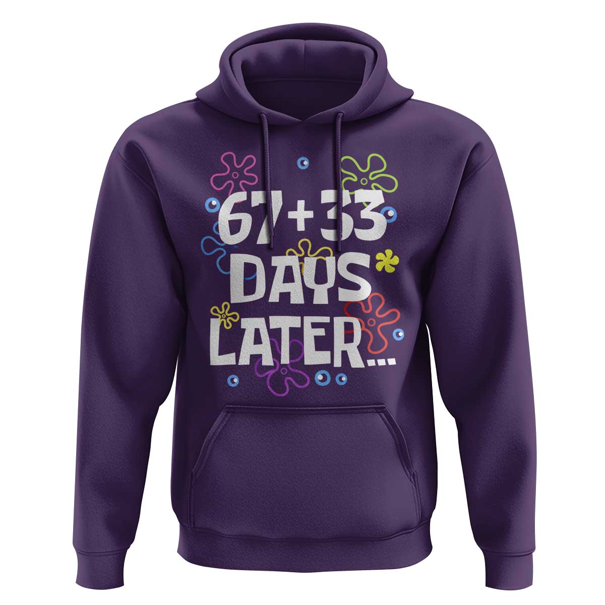 67 33 One Hundred Days Later Hoodie Funny 100th Day of School Flowers