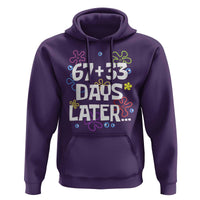 67 33 One Hundred Days Later Hoodie Funny 100th Day of School Flowers