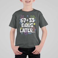 67 33 One Hundred Days Later T Shirt For Kid Funny 100th Day of School Flowers