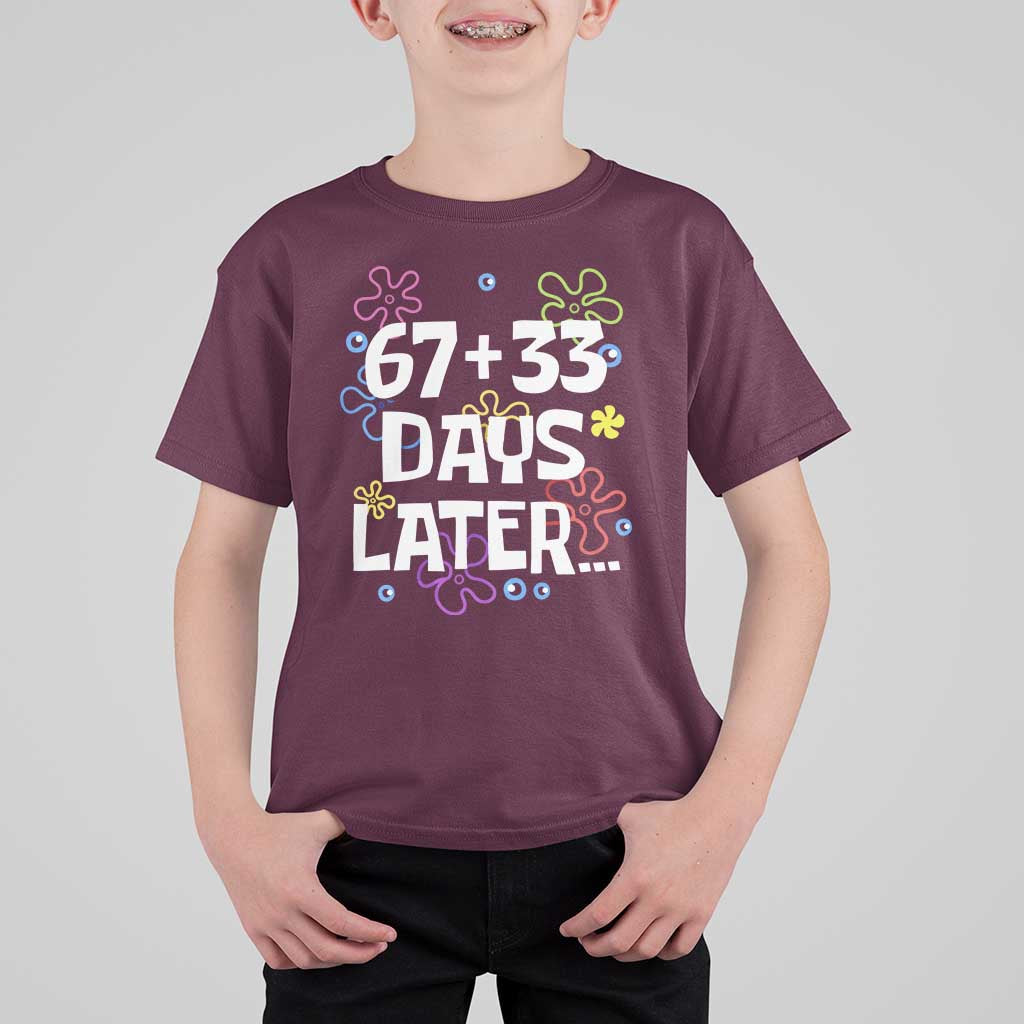 67 33 One Hundred Days Later T Shirt For Kid Funny 100th Day of School Flowers