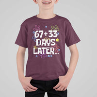 67 33 One Hundred Days Later T Shirt For Kid Funny 100th Day of School Flowers