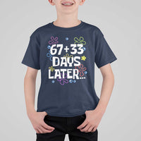 67 33 One Hundred Days Later T Shirt For Kid Funny 100th Day of School Flowers