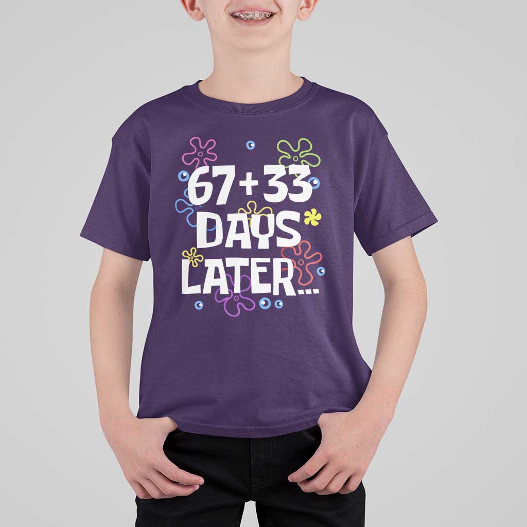 67 33 One Hundred Days Later T Shirt For Kid Funny 100th Day of School Flowers