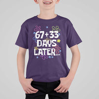 67 33 One Hundred Days Later T Shirt For Kid Funny 100th Day of School Flowers