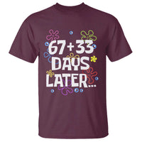 67 33 One Hundred Days Later T Shirt Funny 100th Day of School Flowers