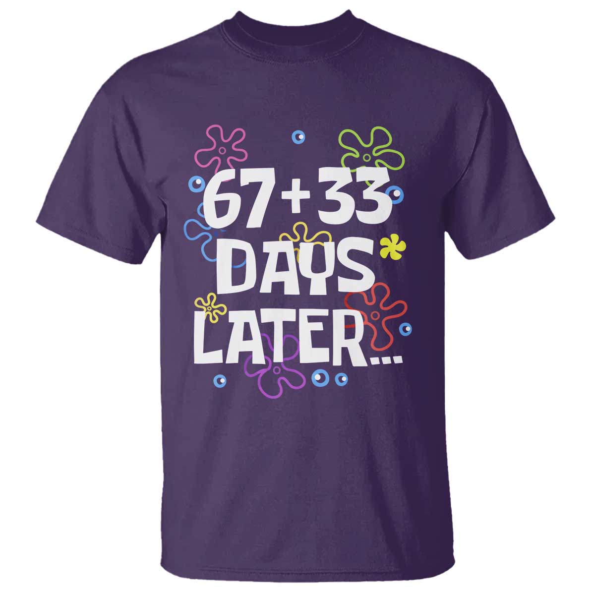 67 33 One Hundred Days Later T Shirt Funny 100th Day of School Flowers