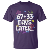 67 33 One Hundred Days Later T Shirt Funny 100th Day of School Flowers