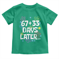 67 33 One Hundred Days Later Toddler T Shirt Funny 100th Day of School Flowers