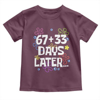 67 33 One Hundred Days Later Toddler T Shirt Funny 100th Day of School Flowers